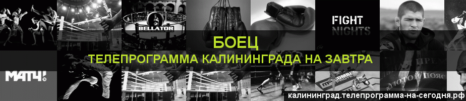 Телепрограмма на завтра канала Боец, Калининград