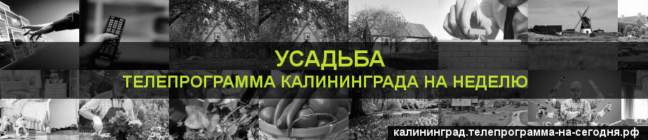 Телепрограмма на неделю канала Усадьба, Калининград